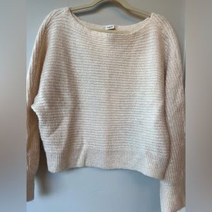 Abercrombie cream and gold sweater